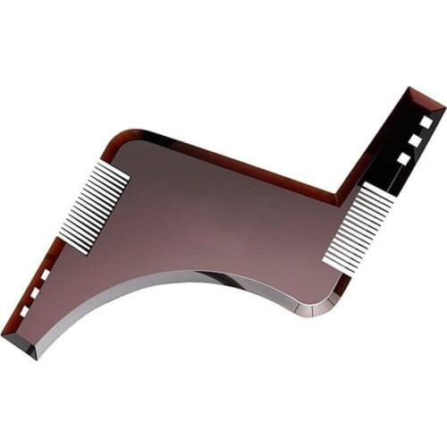 1Pcs Double-sided Men Beard Shaping Comb Template Beard Brush Hair Beard Trimmer Template Stencil Beard Salon Styling Tools
