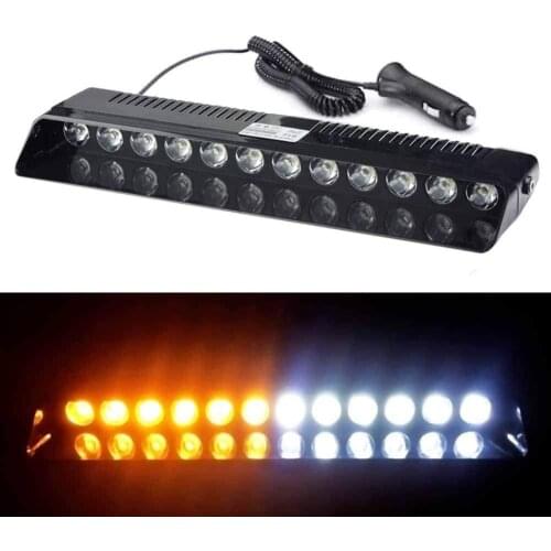 12 LED S12 vehicle windshield Emergency flashing Light Police strobe Warning Lights 12V car safety signal Flasher Lamp
