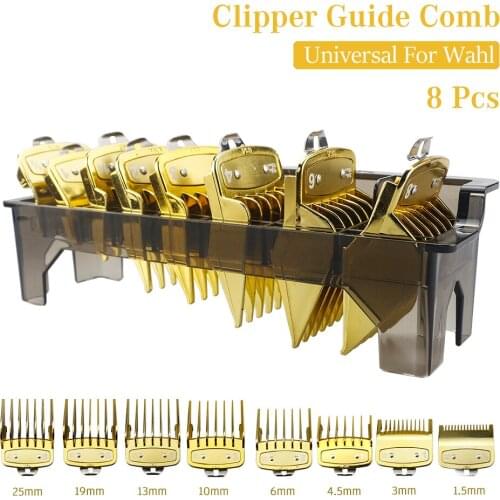 8 Pcs Hair Clipper Limit Comb Guide Combs Professional Trimmer Attachment Universal Clipper Limit Comb For Wahl Haircut Tools