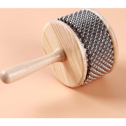 Children Mini Early Educational Musical Percussion Instrument Baby Toy Kabassa Rattle Instrument Hand Toy