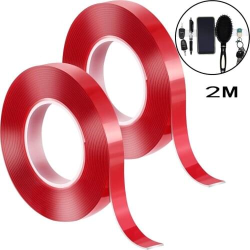 200CM Transparent Acrylic Gel Double Sided Tape High Strength No Traces Adhesive Tape Stickers Living Goods For Car Fix Stickers