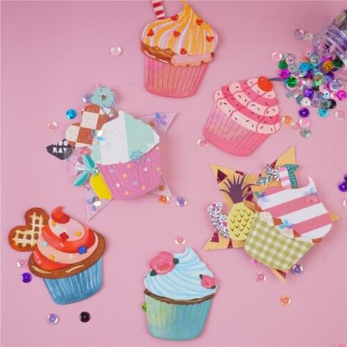 InLoveArts Delicious Cake Cup Metal Cutting Dies For DIY Scrapbooking Embossing Paper Card Photo Album Making Craft Cupcake Die