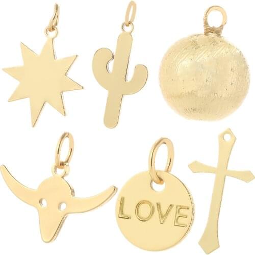 Geometric Star Cross Designer Charms Cute Animals Ball Heart Earring Charms Gold Diy Pendant Necklace Charms Resin Butterfly