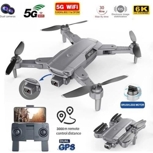 GPS Drone Folding RC Drone ESC 6k HD Wide-Angle Camera RC Distance 3KM Height Hold Mode 5G WIFI FPV RC Helicopter