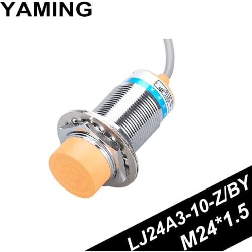 Inductance Type Proximity Switch Metal Shell Sensor 12v24v Direct Three Line PNP Normally Open M24 LJ24A3-10