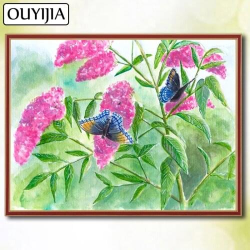 Flowers Bird Animals OUYIJIA 5D DIY Diamond Painting Full Square Butterfly Diamond Picture Of Rhinestones Embroidery Mosaic Sale