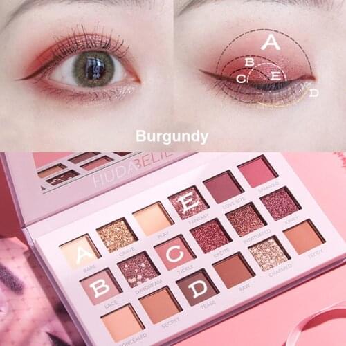 Desert Rose Gold 18 Matte Color Long Lasting Luster Eyeshadow Palette Makeup Glitter Makeup Waterproof Non-Smudge Eyes Cosmetics