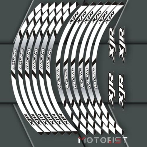 A set of 12pcs high quality motorcycle wheel decals waterproof Reflective stickers rim stripes For Yamaha XJR 400 1200 1300