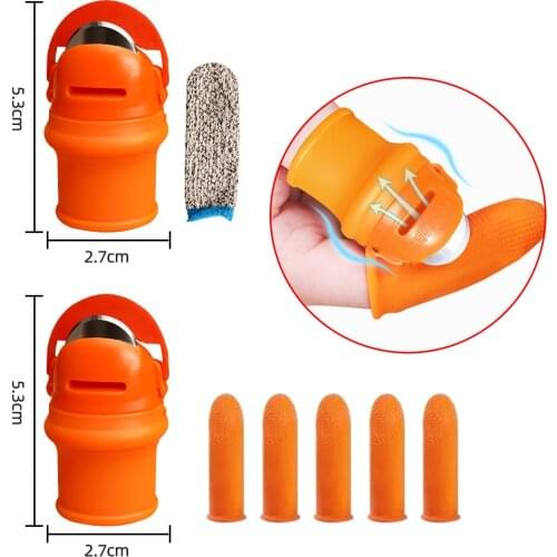 Pruning horticulture Thumb Knife Finger Vegetable Fruit Pepper Harvesting Picker Plant Blade Scissors Garden Farm Picker Tool