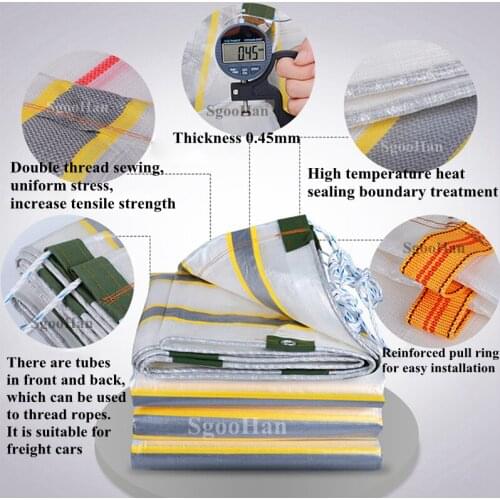 PE Truck Tarpaulin Freight Car Rainproof Cloth Container Outdoor Awning Cargo Ship Shade Sail Waterproof Cloth Boat Camping Shed