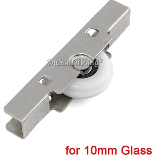 Brand New 8PCS Stainless Steel Frameless Glass Sliding Door Rollers Bearing Nylon Mute Wheels Push and Pull Door Window Wheels