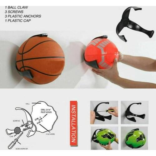 Balls Claw Wall Hung Basketball Football Storage Rack Balls Display Stand Home Room Storage Basketball Holders