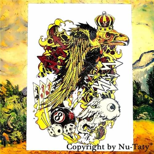 SHNAPIGN Lucky birds Temporary Tattoo Body Art Flash Tattoo Stickers 21*15cm Waterproof Car Styling Home Decor Wall Sticker