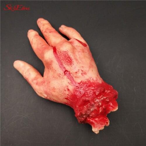 Broken Finger Hand Foot Blood Horror Prank Toys Novelty Dead Broken Hand Gadgets Halloween Decoration Severed Bloody Hand 5z
