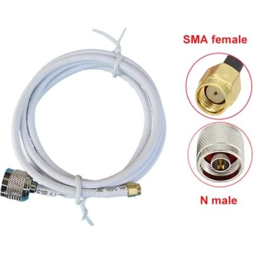 SYV50-3 RG58 N male to SMA female N male to RPSMA-J Jumper Jack RF Coaxial adapter Connector Coax Cable Extension white