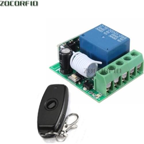 433Mhz Universal Wireless Remote Control Switch DC 12V 1CH Relay Receiver Module and RF Electronic Lock/Light Control