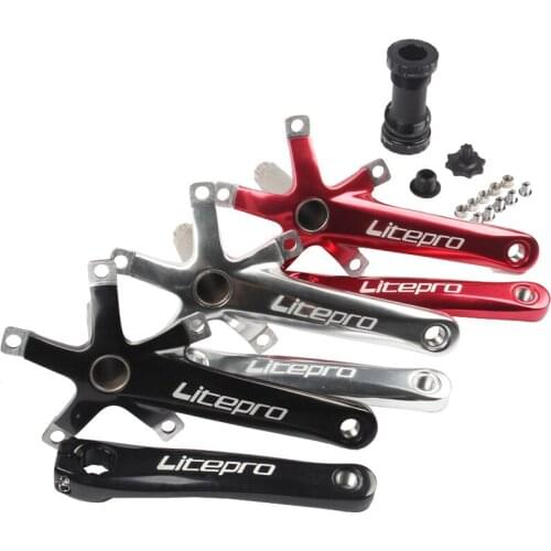 Bike Crankset Folding Road Bike Crankset 170mm BCD 130mm Tooth Disc Crank Arms For Bicycle With Bottom Bracket Cycling Parts