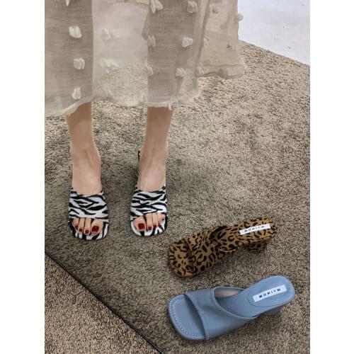 Womens Shoes Slippers Outdoor Summer 2021 New Fashion Thick Heel High Heels Shoes Women