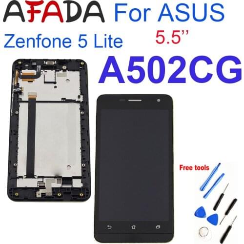 5.5'' A502CG Lcd Display For ASUS Zenfone 5 Lite A502CG LCD Display Touch Screen Digitizer Assembly with Frame Replacement Parts