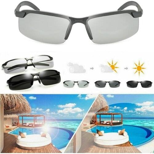1PC Photochromic Polarised Sunglasses Casual Retro Portable Eyewear Driving Hot Sale Fishing Unisex