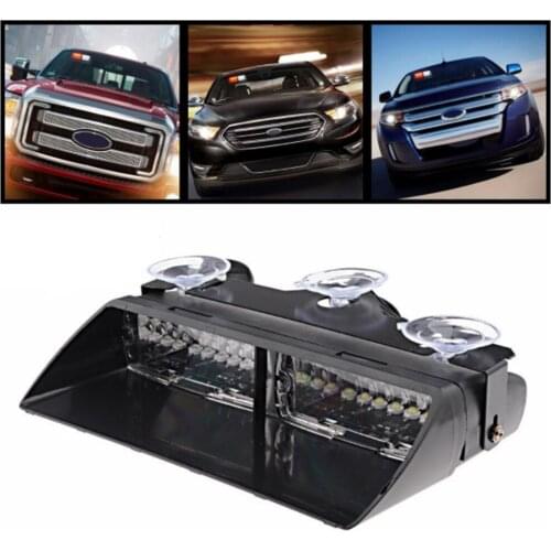 16LED Car Police Lights Strobe light sucker Warning Light S2 Flashing light VS-S2 red and blue amber blue 18 Flashing Mode