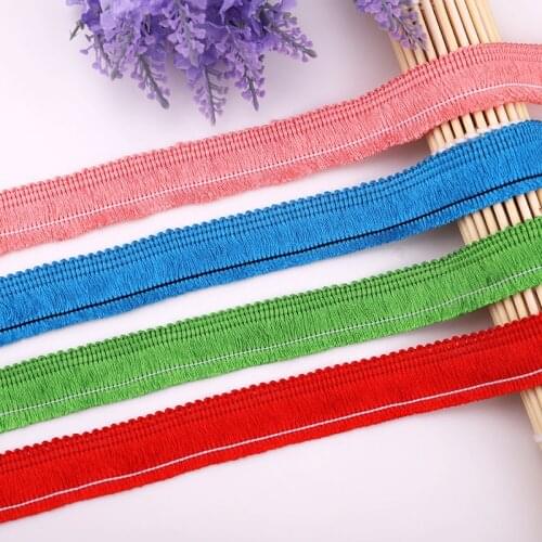 2 yards Environmentally friendly Color 2cm Polyester row Lace decoration fringe curtain tassel lace accessories