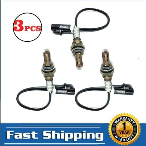 3pc 4 Wires O2 Oxygen Sensor Upstream Downstream for 1997-2000 Ford Ranger 1996 Bronco 96 97 F-150 F-250 F-350 234-4070 234-4071