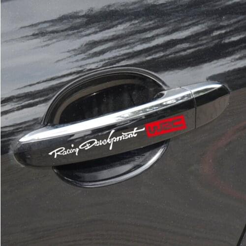 4/sets Newest WRC Car Styling Door Handle Stickers for Mazda 2 Mazda 3 Mazda 5 Mazda 6 CX5 CX-5 CX7 CX9 Atenza Axela FOR Hyundai