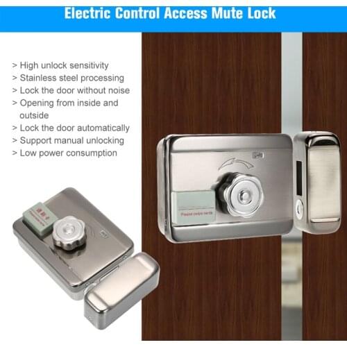 Electric Lock & Gate Lock Access Control System Electronic Integrated RFID Door Rim Lock With ID Tags125khz