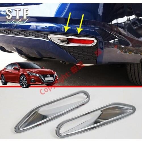 ABS Chrome Rear Fog Light Lamp Cover Trim Molding Bezel Garnish For Nissan Altima MK7 2019 2020