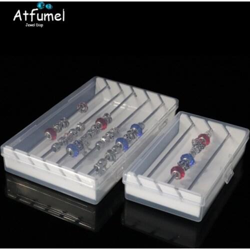 Acrylic Beads Jewelry Box Beads Assorted Storage Collection Box Bead Charms Display Holder Bar Organizer Tray Case With Cover