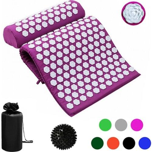 Acupoint Massage Yoga Mat Lotus Spike Cushion Pilates Exercise Acupressure Ball Muscle Relax Acupuncture Spike Yoga Mats Pillow