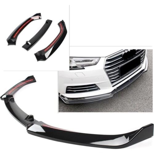 Audi A4 Front Bumper Tailgate Lip 3 Piece Eared 2016 + B9