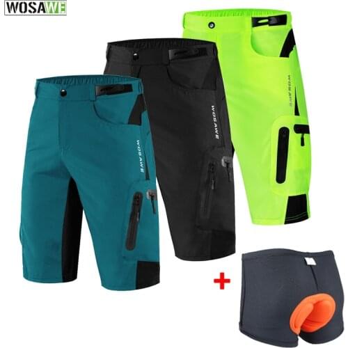 Quick Dry Cycling Shorts Mens Cycle Underwear Padded Shockproof Bike Shorts Mtb Reflective Summer Breathable Bicycle Underwear