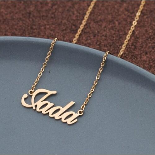 GORGEOUS TALE Wholesale Personalized Carrie Style Name Necklaces Stainless Steel Custom Made with Any Name Fashion Jewelry Gift