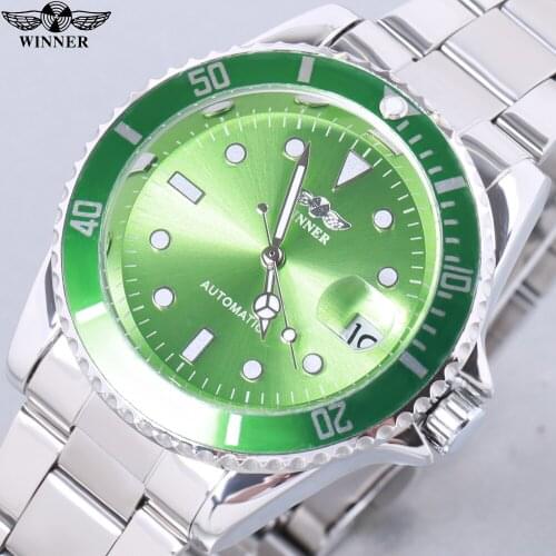 WINNER 2021 Watch Men Top Brand Luxury Military Army Sports Casual Waterproof 30m Mens Watches Mechanical Clock Rotating bezel