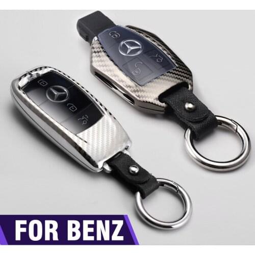 Alloy+TPU Car Key Case Cover for Mercedes Benz A C E S G GLS A E Class E200 E260 E300 E320 W213 W222 W205 W177 G63 X167 E63 S450