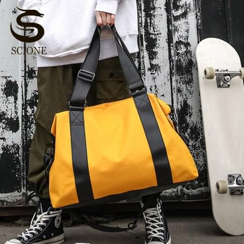 Unisex Oxford Travel Handbag Large Capacity Shoulder Bags Casual Fitness Sports Bag Waterproof Luggage Bags Crossbody Bag XA216M
