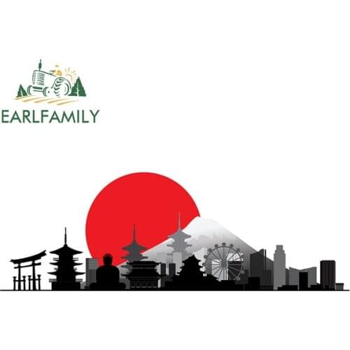 EARLFAMILY 25cm x 8.6cm for Japanese Car Stickers Motorcycle Decal Surfboard Waterproof Trunk Graffiti Occlusion Scratch Decals