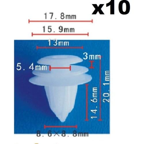 10pcs Nylon For Honda Trim Board Panel Retainer Clips / Door interior trim plate fixed buckle