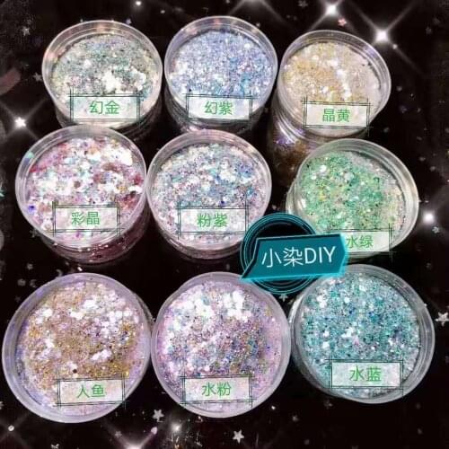 Iridescence highlights series hybrid glitter glue slime ml bottle for filling volume