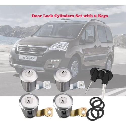 252522 Barrel Door Lock Cylinders Set with Two Keys For Peugeot/Citroen Partner Berlingo Xsara Picasso 1996 1997 1998 1999 2000