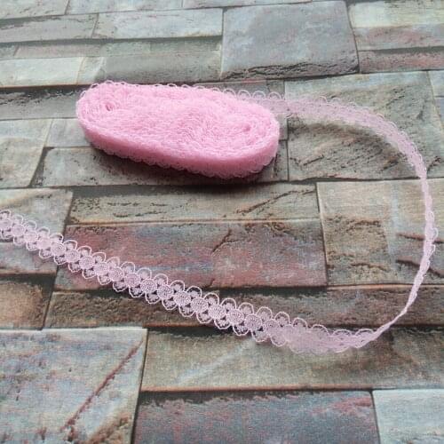 Beautiful Hot 10 yards 15mm Width Pink Lace Ribbon Lace embroidery DIY Decoration For Clothes Sewing Accessories
