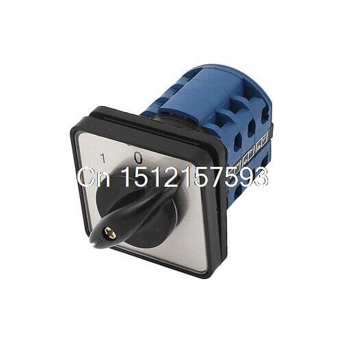 Square Panel Mount 3-Position 3-Phase Rotary Cam Changeover Switch CA10