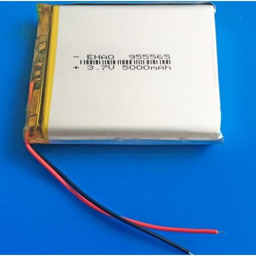 3.7V 5000mAh Polymer Lithium LiPo Rechargeable Battery 955565 For GPS PSP DVD PAD E-book tablet pc laptop power bank video game