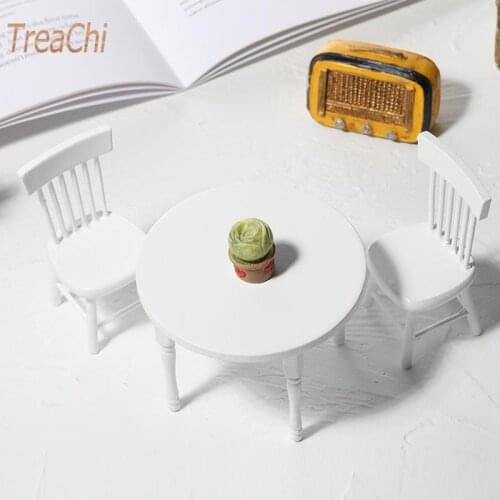 Mini Furniture Model Pocket Ornaments Childrens Table and Chair Set Ornaments Furniture Scene Model Baby Toy