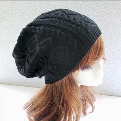 Fashion New Solid Color Stripe Unisex Knitting Beanie Hat Keep Warm Casual Tide Outdoor Simple Winter Hat Adult Cap