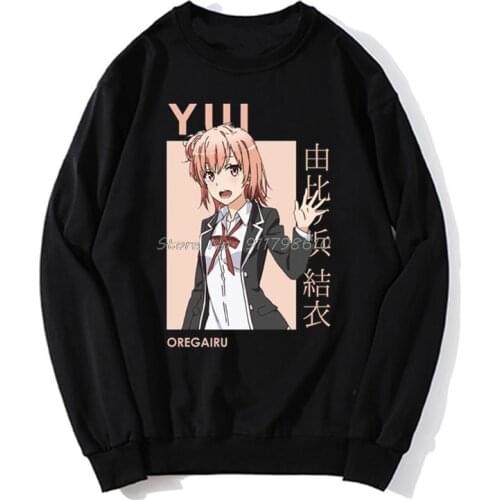 My Youth Romantic Comedy Is Wrong, As I Expected Men hoodie Graphic Yui Yuigahama Oregairu SNAFU Card Anime Sweater