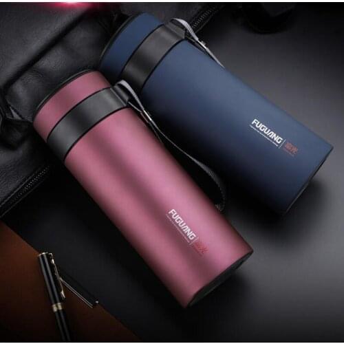 600ML Mens Business Water Cup Thermos Bottle Stainless Steel Double Layer Vacuum Tea Cup Coffee Mugs Water Bottle Tumblers Cup