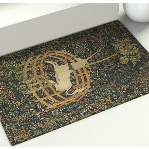 The Unicorn In Captivity Floor Mat Rugs Large Home Living Room Bedroom Carpet Animals Decoration Meditation Yoga Mat